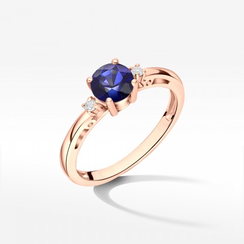Pierścionek zaręczynowy z szafirem