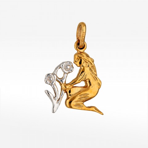 Zawieszka ze złota znak zodiaku panna