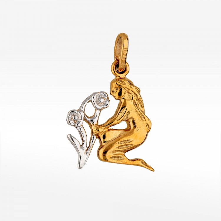 Zawieszka ze złota znak zodiaku panna