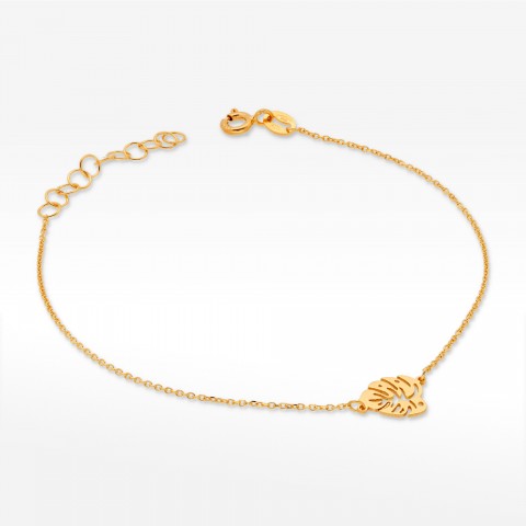 Bransoletka ze złota z listkiem