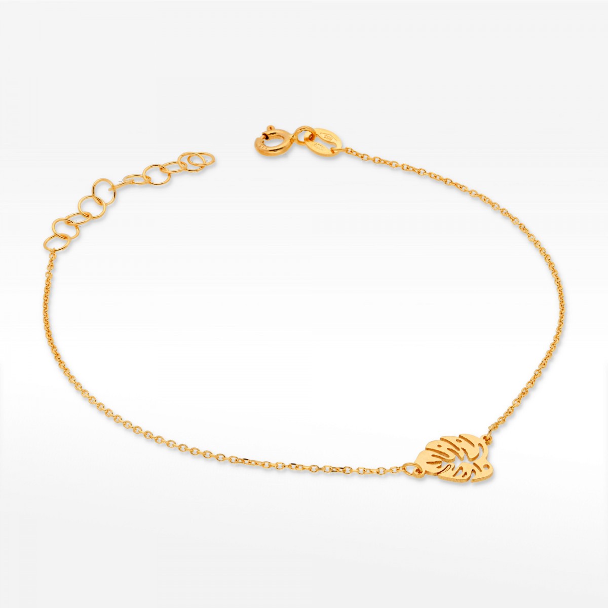 Bransoletka ze złota z listkiem