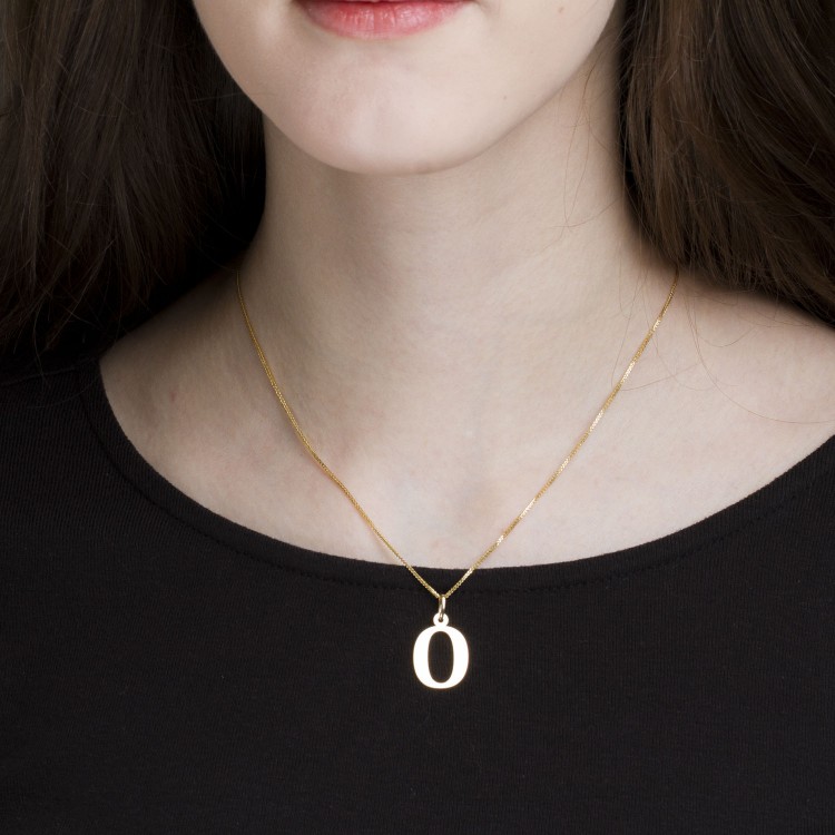 Zawieszka ze złota literka O