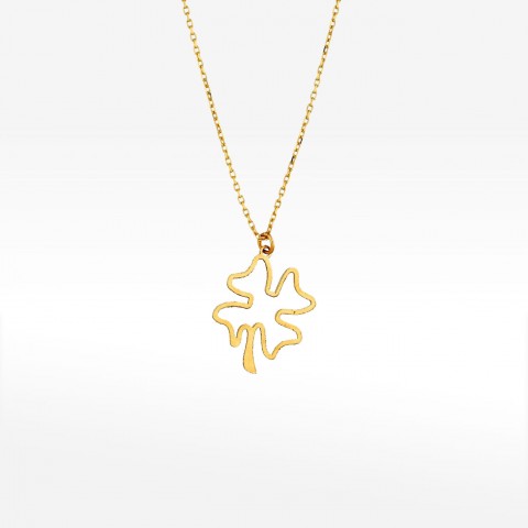 Naszyjnik ze złota z koniczynką 42-45cm