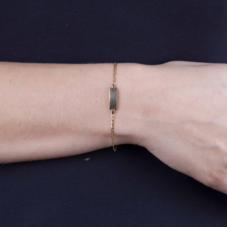 Bransoletka ze złota z blaszką