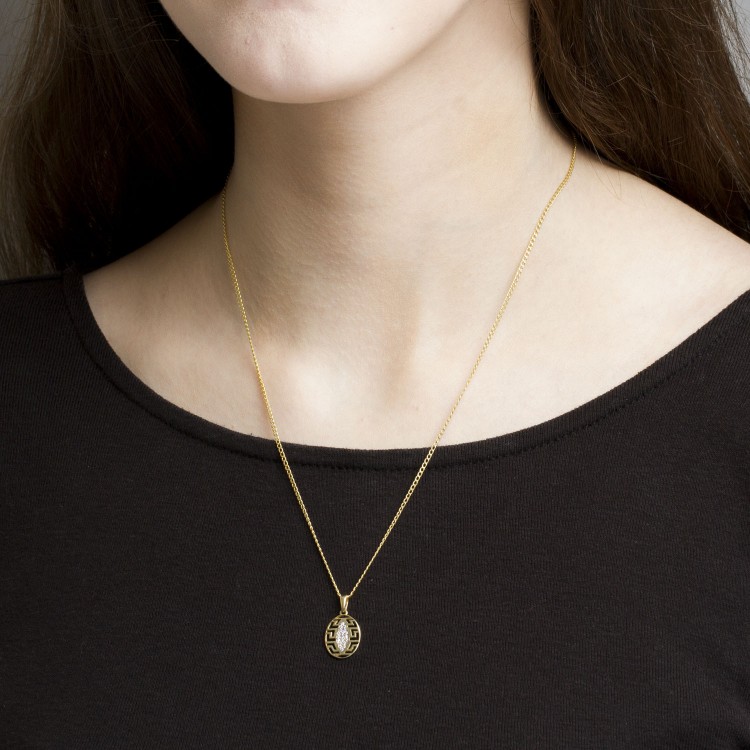 Zawieszka ze złota z cyrkoniami