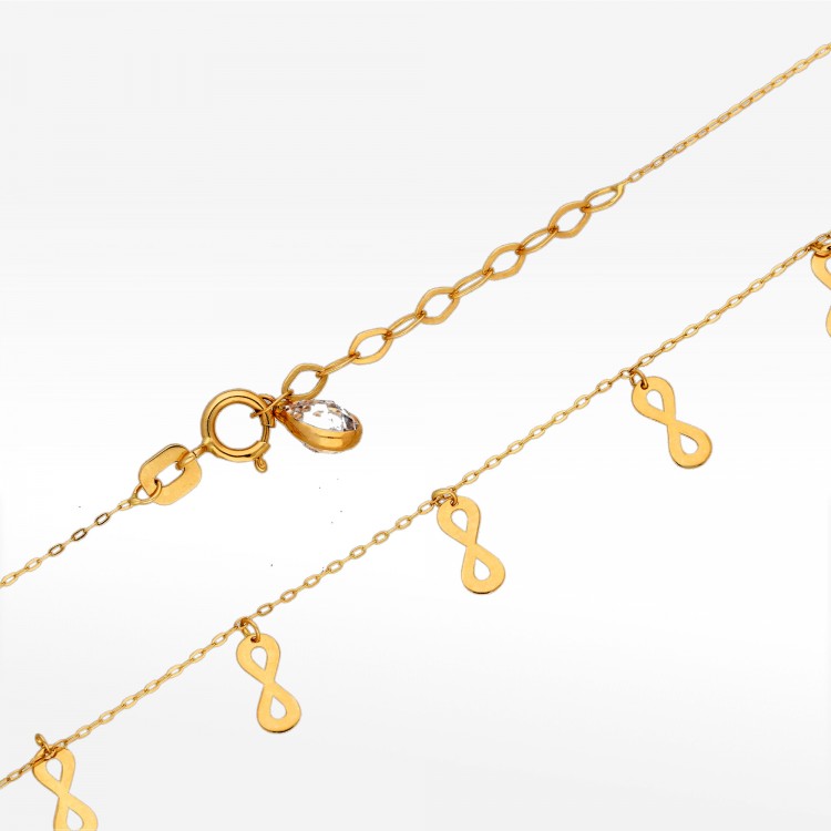 Naszyjnik ze złota z nieskończonością 42-45cm