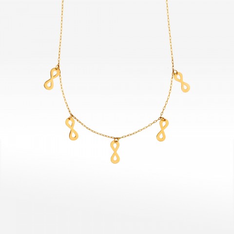 Naszyjnik ze złota z nieskończonością 42-45cm