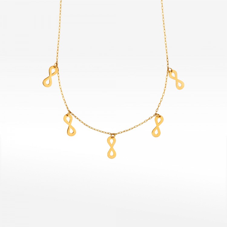 Naszyjnik ze złota z nieskończonością 42-45cm