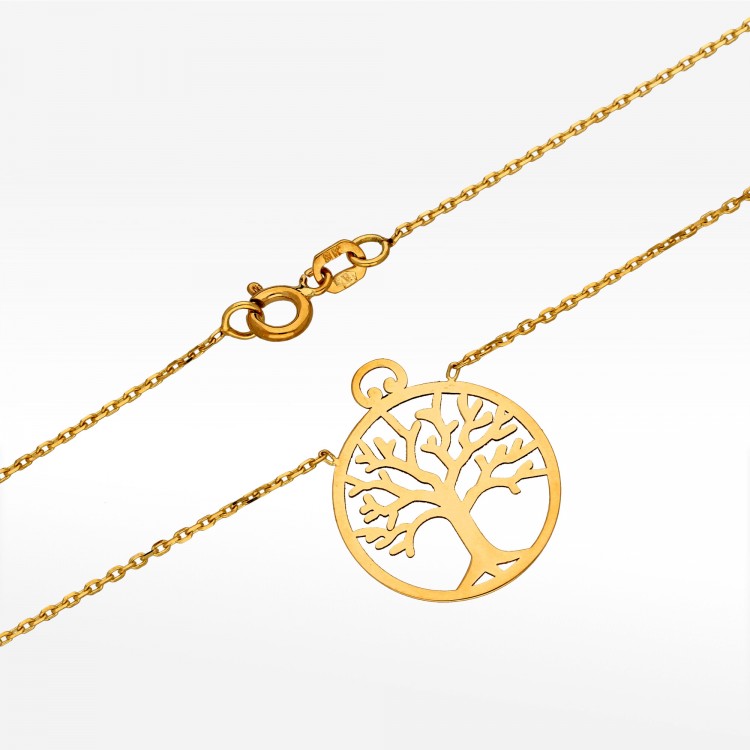 Naszyjnik ze złota drzewo 42-45cm