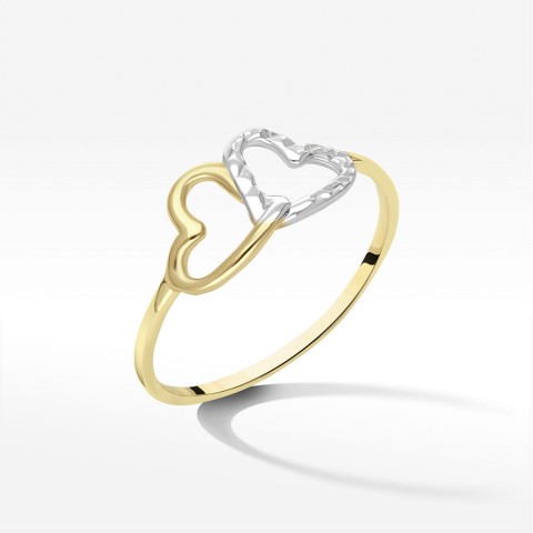 Pierścionek ze złota serca