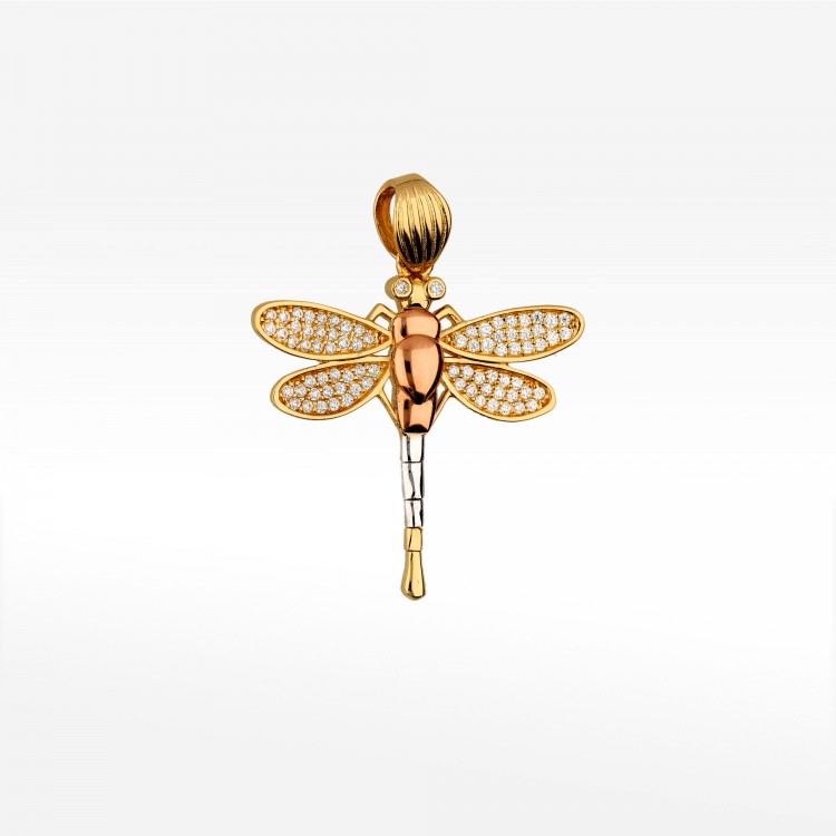 Zawieszka ze złota ważka