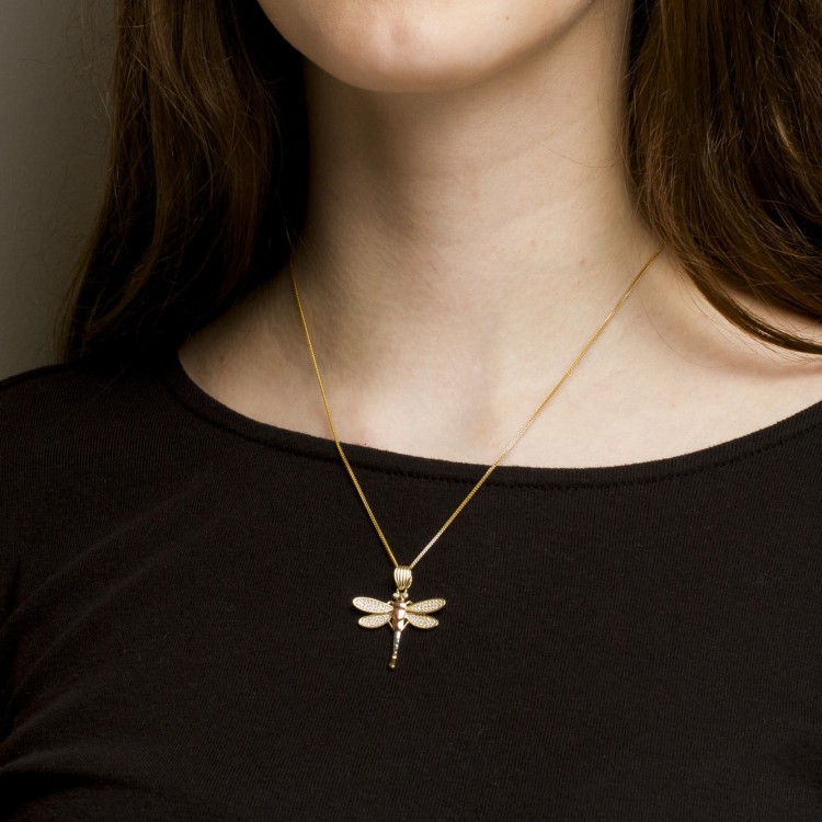 Zawieszka ze złota ważka