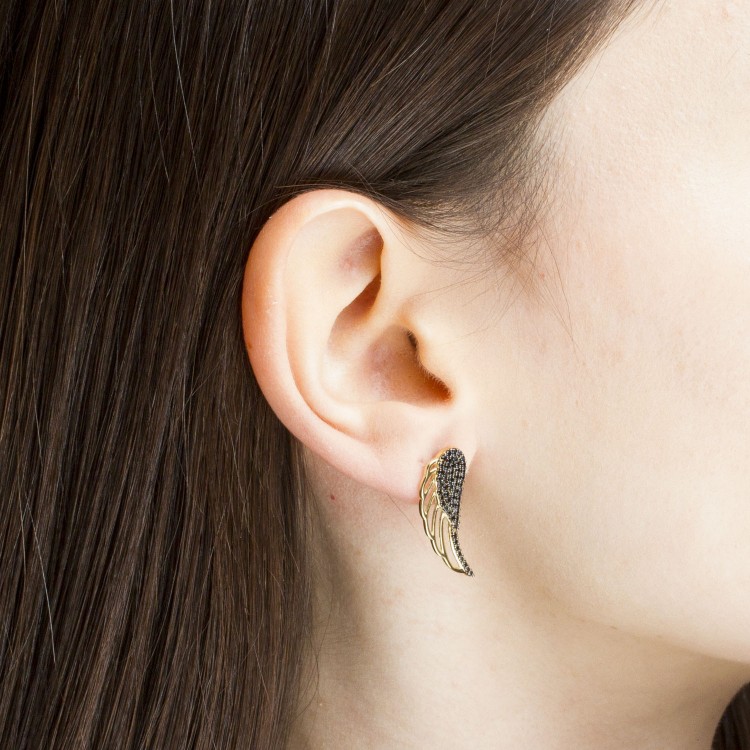 Kolczyki ze złota skrzydła