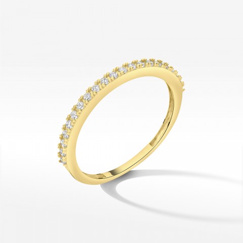 Pierścionek ze złota z cyrkoniami