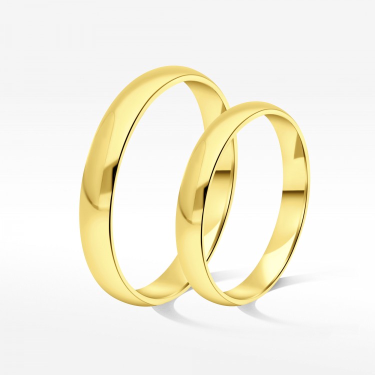 Klasyczne obrączki z żółtego złota 3mm półokrągłe