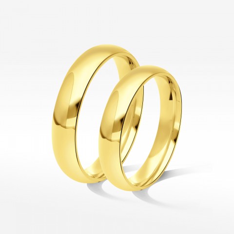 Klasyczne obrączki z żółtego złota 4mm półokrągłe