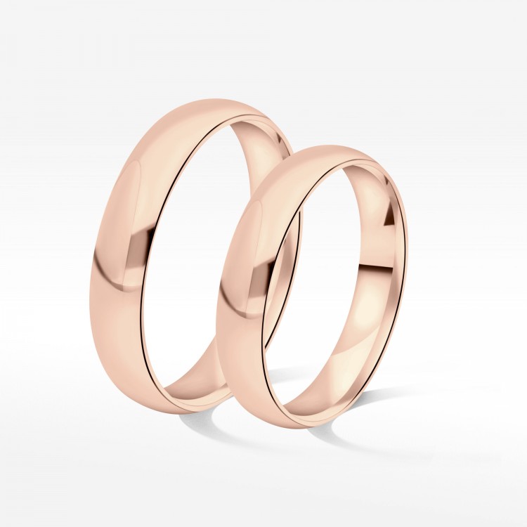Klasyczne obrączki 4.5mm półokrągłe