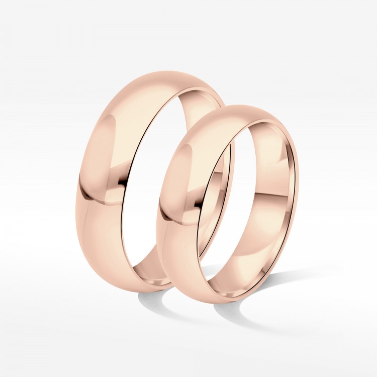 Klasyczne obrączki 5mm półokrągłe