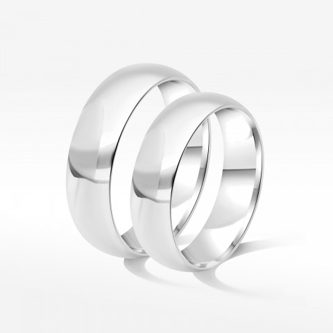 Klasyczne obrączki 6mm półokrągłe