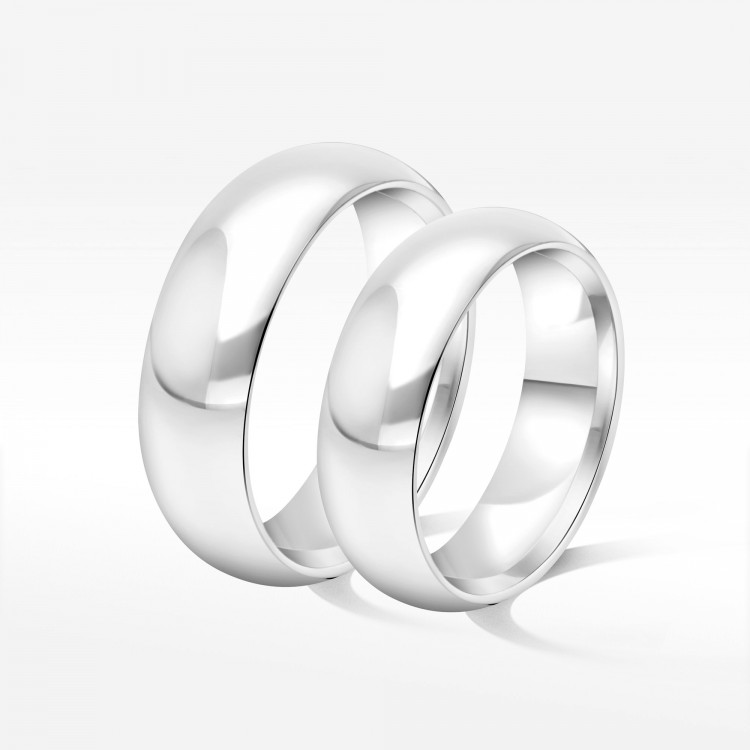 Klasyczne obrączki 6.5mm półokrągłe