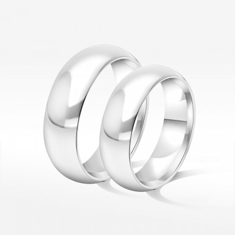 Klasyczne obrączki 6.5mm półokrągłe