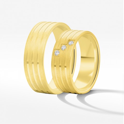 Obrączki ślubne z żółtego złota 7mm płaskie