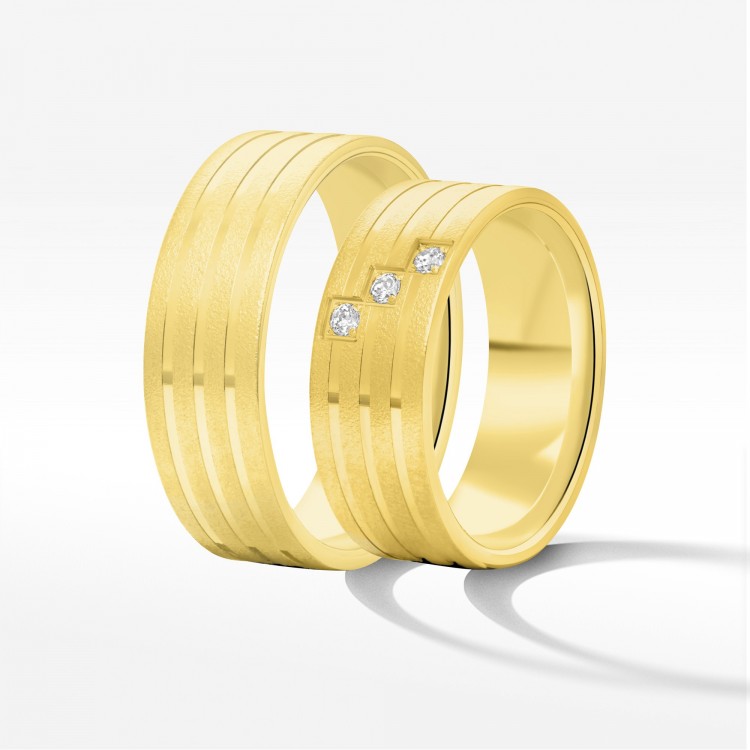 Obrączki ślubne z żółtego złota 7mm płaskie