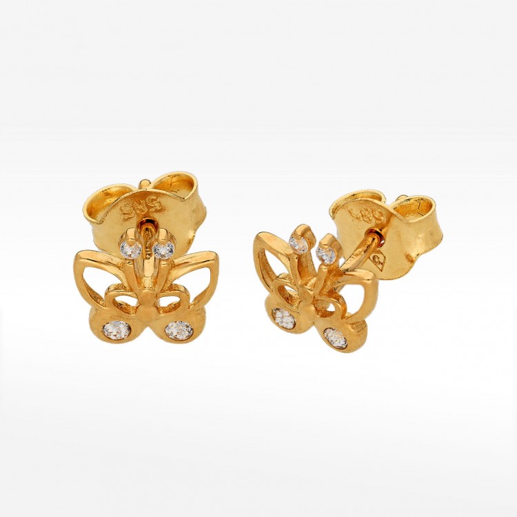 Kolczyki ze złota motylki