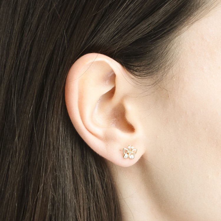 Kolczyki ze złota motylki