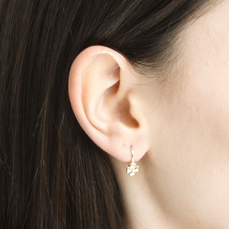 Kolczyki ze złota kwiatki