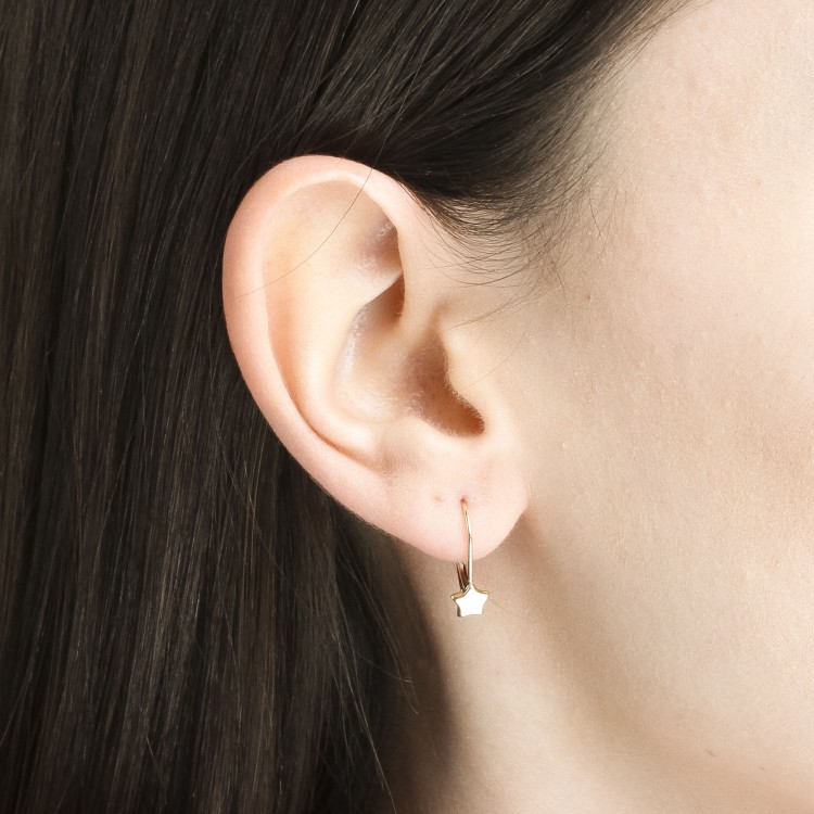 Kolczyki ze złota gwiazdki