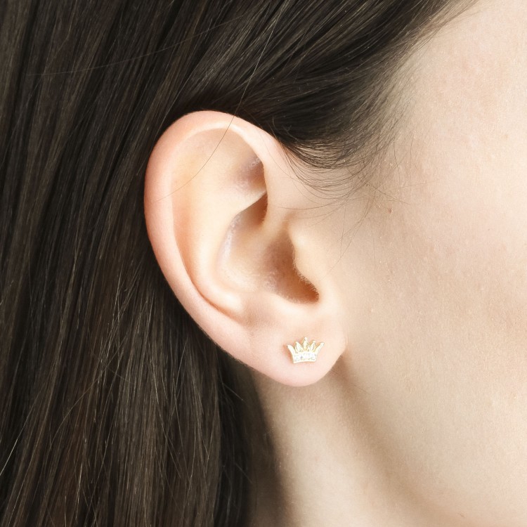 Kolczyki ze złota korony