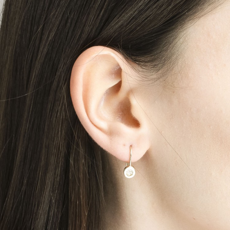 Kolczyki ze złota z cyrkoniami