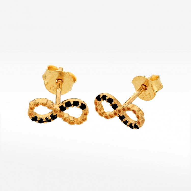 Kolczyki ze złota z nieskończonością