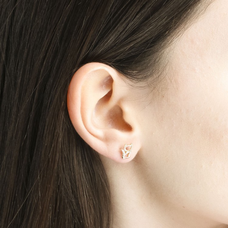 Kolczyki ze złota kotki