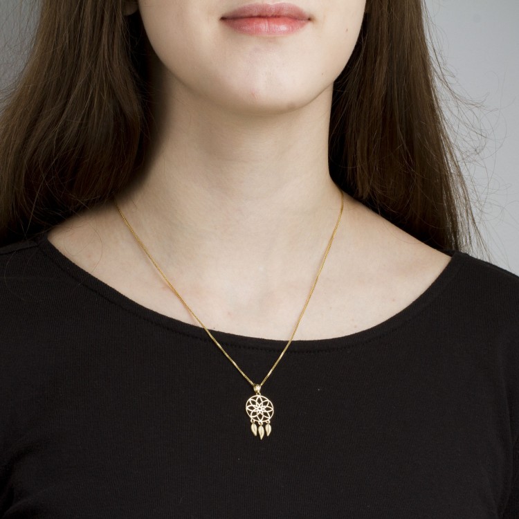 Zawieszka ze złota łapacz snów