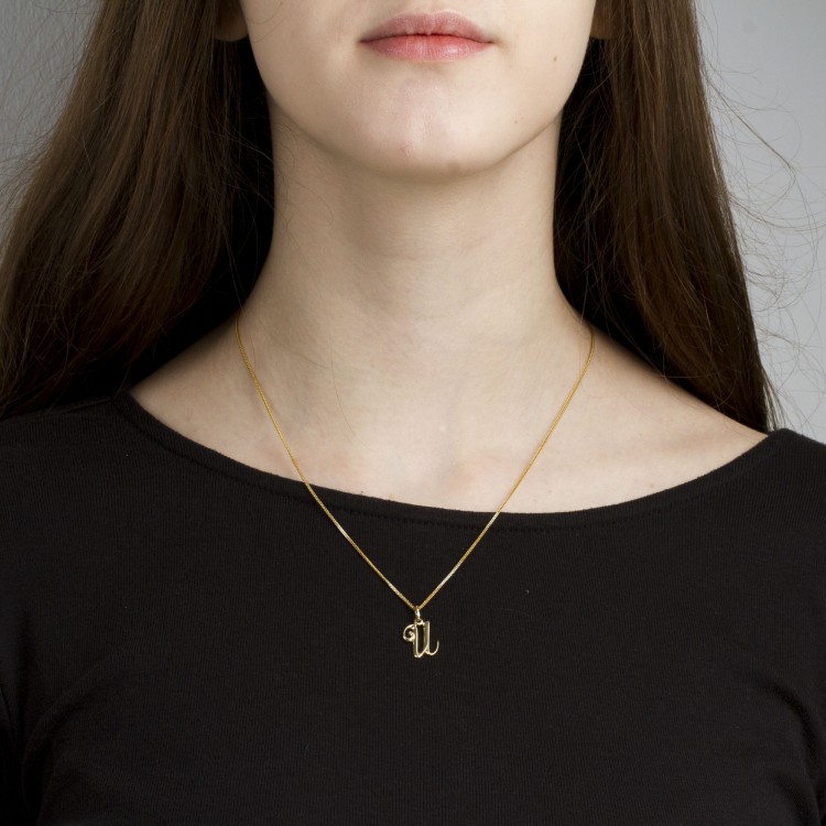 Zawieszka ze złota literka U