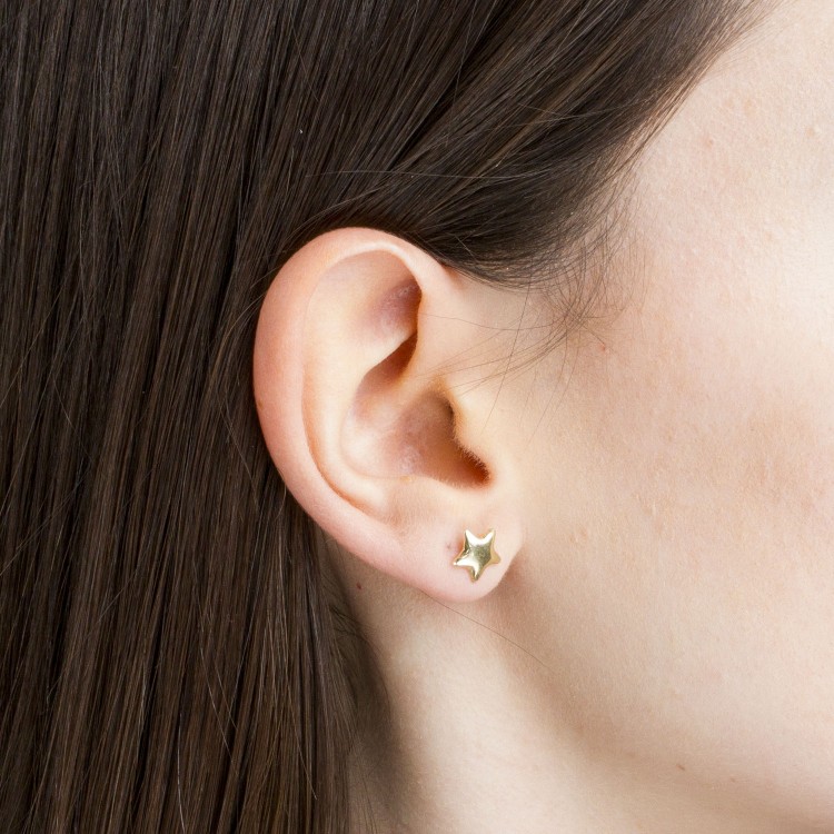 Kolczyki ze złota gwiazdki