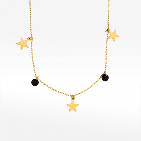 Naszyjnik ze złota z gwiazdkami 42-45cm