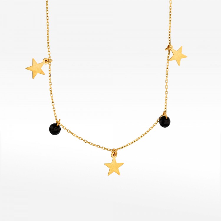 Naszyjnik ze złota z gwiazdkami 42-45cm