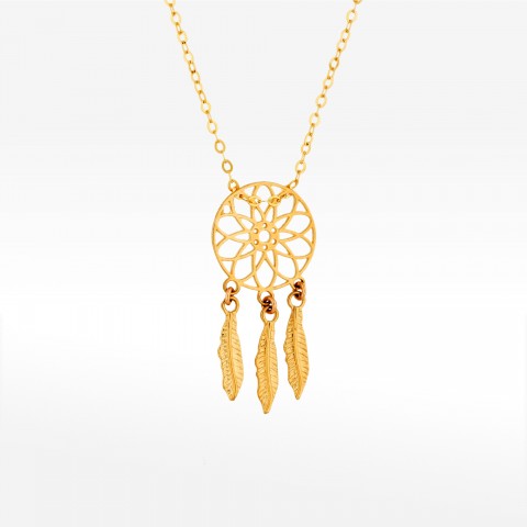 Naszyjnik ze złota łapacz snów 42-45cm