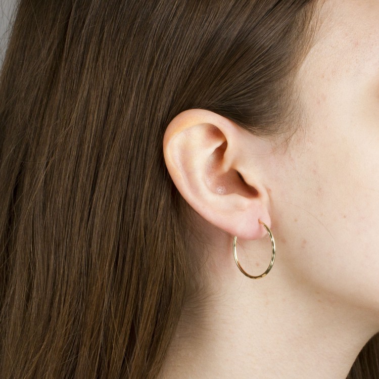 Kolczyki ze złota 2.5cm koła