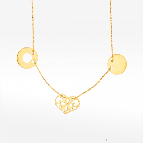 Naszyjnik ze złota serce