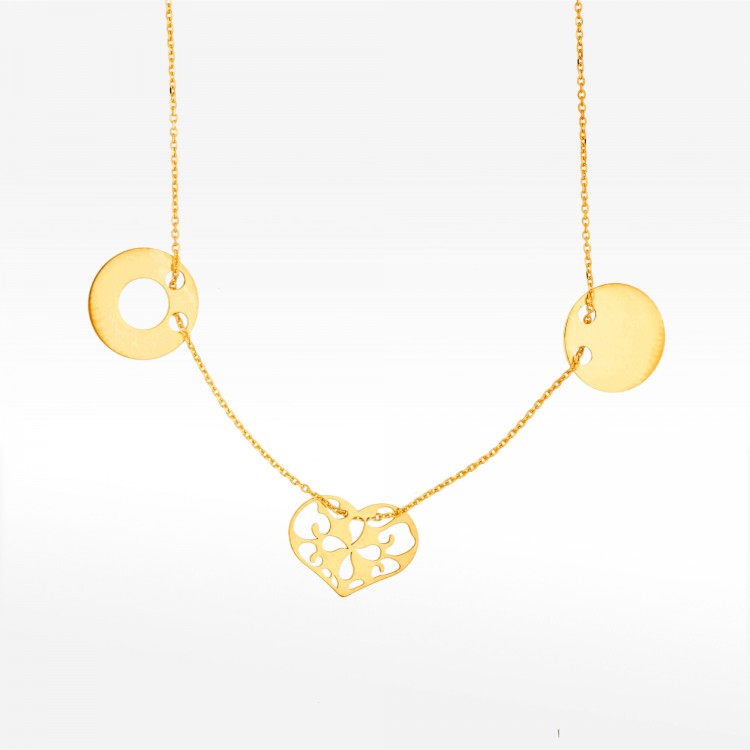 Naszyjnik ze złota serce