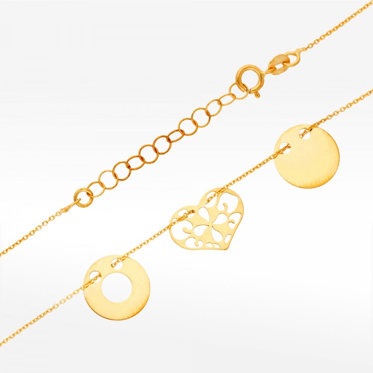 Naszyjnik ze złota serce