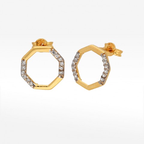 Kolczyki ze złota z cyrkoniami