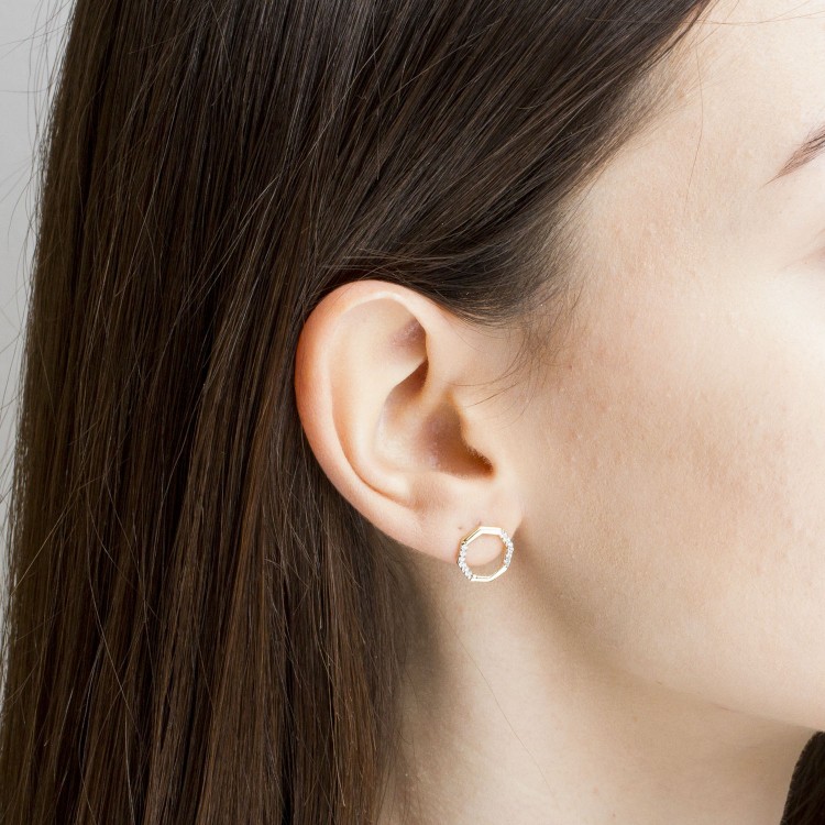 Kolczyki ze złota z cyrkoniami