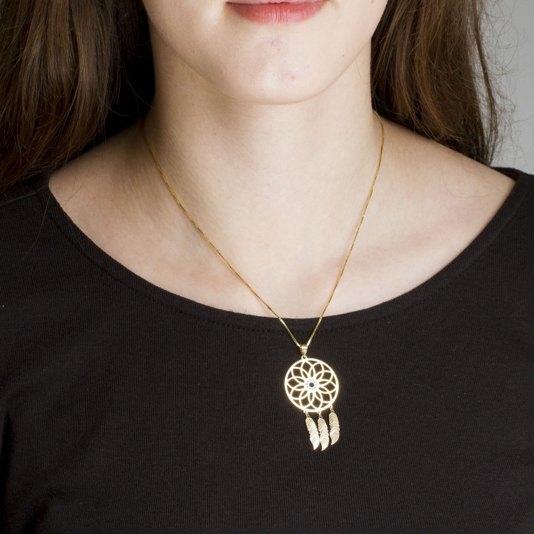 Zawieszka ze złota łapacz snów