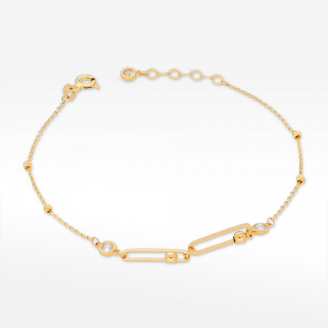 Bransoletka ze złota z cyrkoniami