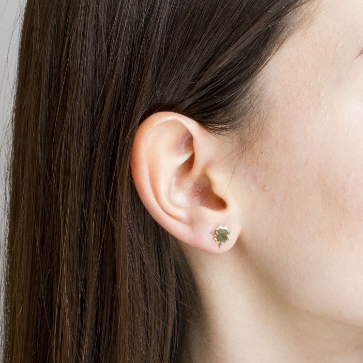 Kolczyki ze złota koniczynka